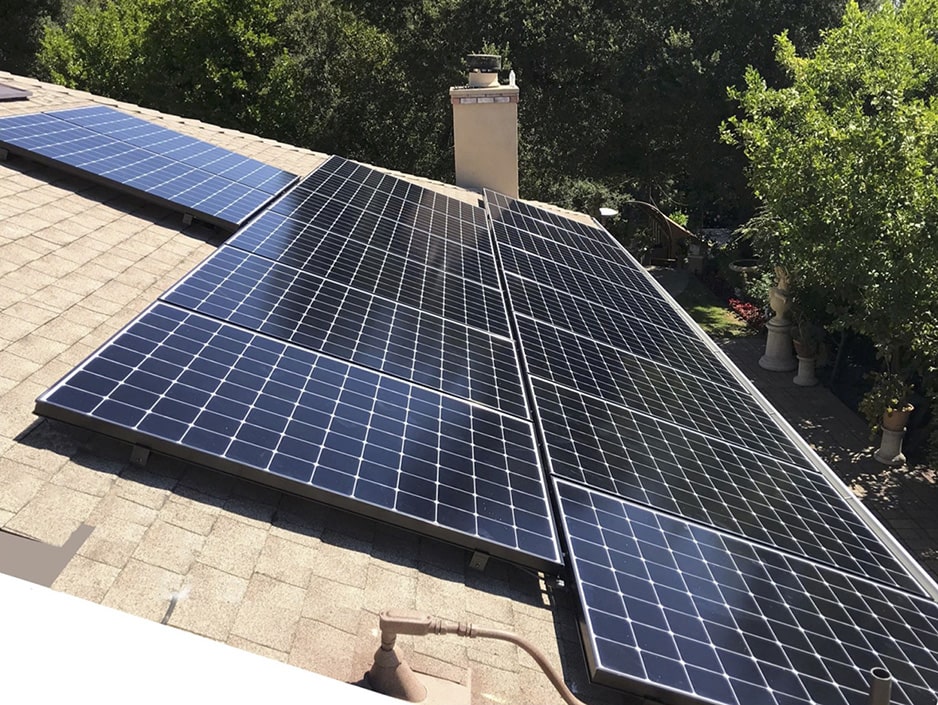 Comp Shingle Solar Roof Installation