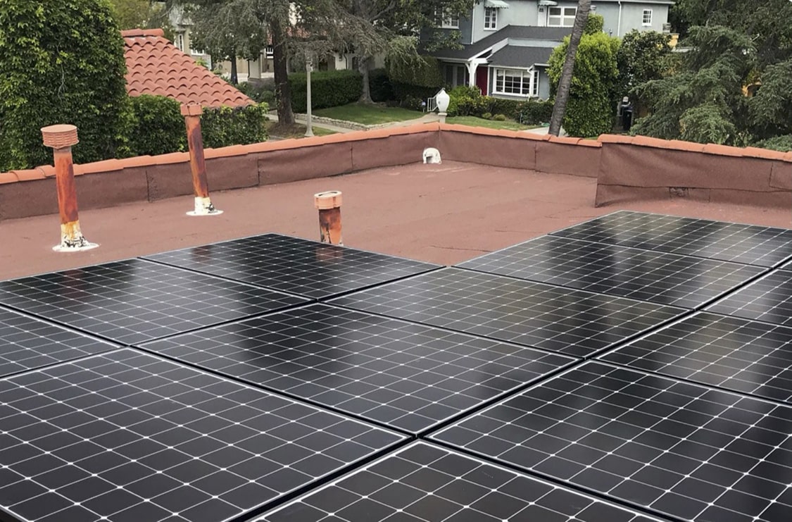 Flat Roof SunPower Solar Installation
