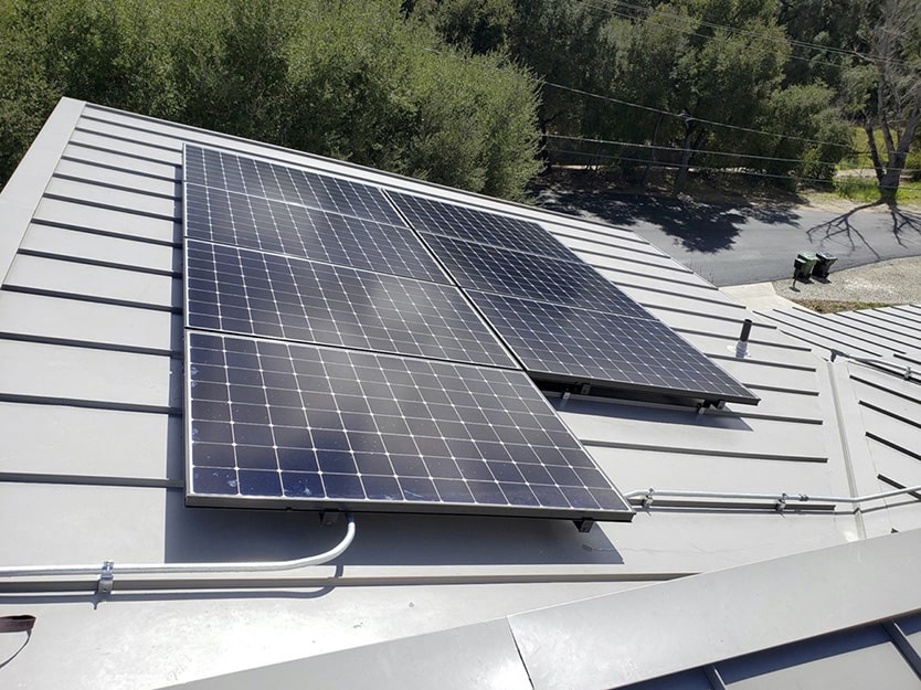 Metal Roof SunPower Solar Installation